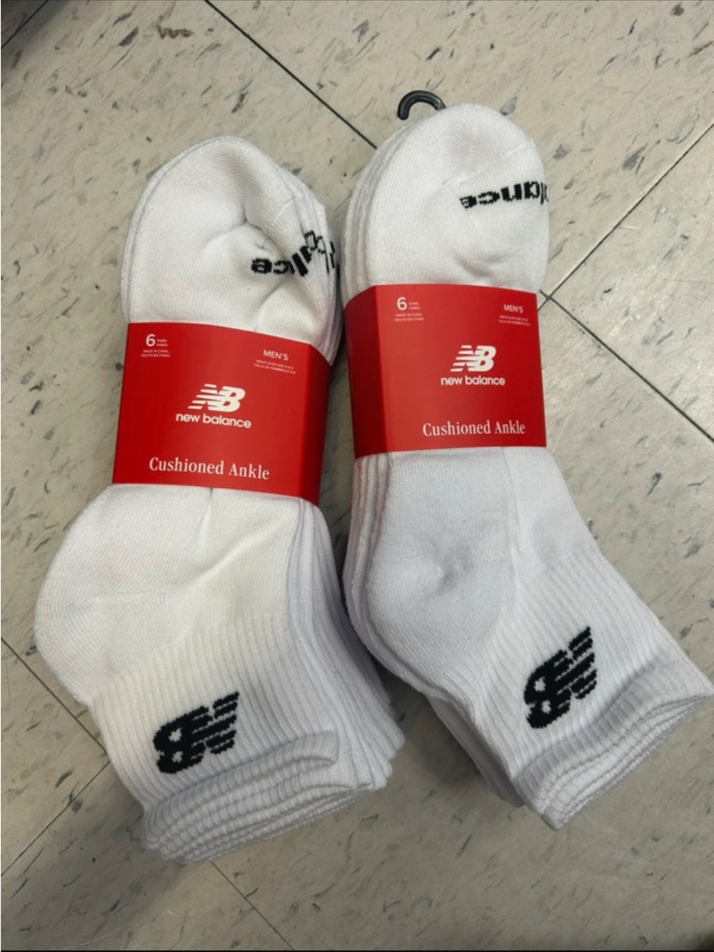 New Balance men’s cushioned ankle socks 12 packs